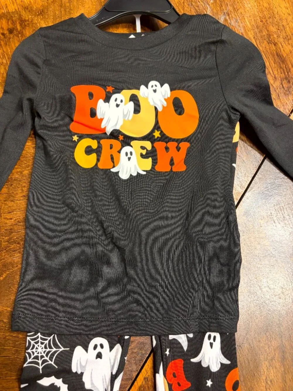 One Pair 2pc. Celebrate Halloween Kids Pajama Set Boo Crew Size 3T Ghost Costume
